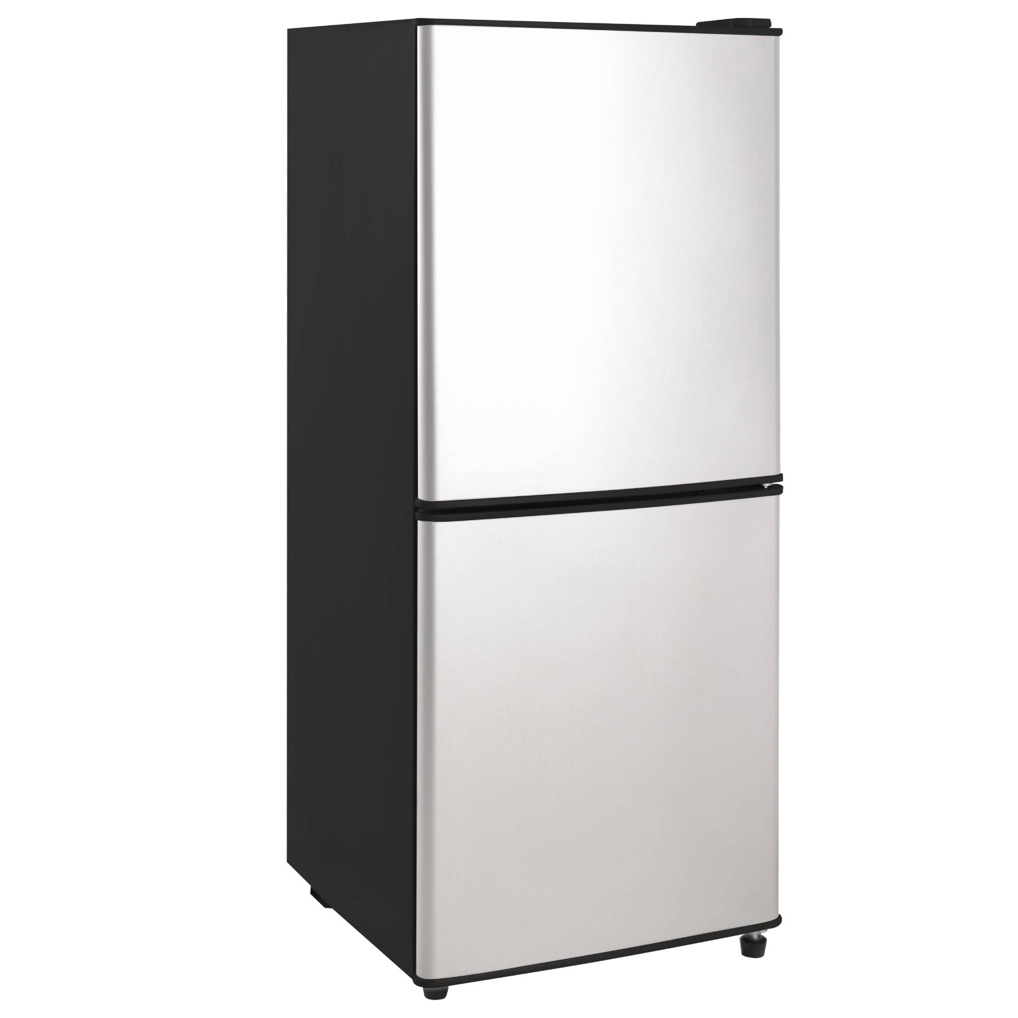 4.2 Cu.Ft Compact Refrigerator Double Door Mini Fridge with 2.3 Cu ft Freezer, Ultra Quiet, Mini Refrigerator for Dorm, Bedroom, Office, Silvery