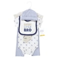 thumbnail image 2 of Hudson Baby Infant Boy Cotton Layette Set, Cutest Little Bro, 6-9 Months, 2 of 6