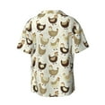 thumbnail image 4 of Goofa Chicken Cartoon Printed Men's Casual Short-sleeved Shirt,Lightweight Breathable Button-down,Summer Casual men's top,Versatile Fashion shirt-, 4 of 7