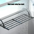 thumbnail image 5 of Retractable Balcony Drying Rack with Heavy-Duty Mesh Design for Towels and Shoes, Space-Saving Foldable Hanger for Apartments and Small Laundry Areas NAJKZA | Gray, 5 of 7