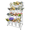White, variant on Shencaiou Flower Stand with Bucket, 16 Flower Bucket, Movable with Wheels, Metal Flower Stand, Suitable for Family Balcony, Outdoor Exhibition, Place Decoration (White)