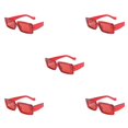 thumbnail image 2 of kurtrusly Monture Rectangulaire Légère Protection pour Style à la Mode Matériaux PC Lunettes Monture Rouge 5Ensemble, 2 of 6