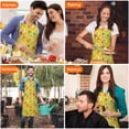 thumbnail image 4 of Fairy Princess Flower Pattern Apron-Garden Aprons for Women with Pockets-Cotton Linen Waterproof Kitchen Cooking Gardening Aprons Adjustable for Kitchen,Cooking,BBQ and Salon 33x27 Inch, 4 of 7