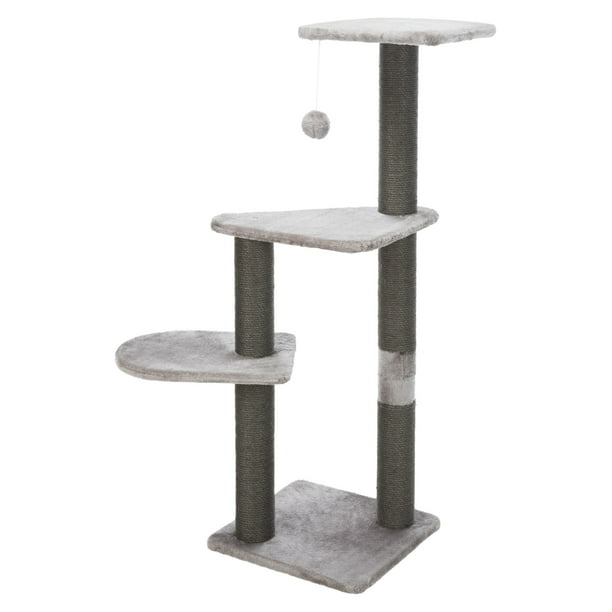 TRIXIE Altea Dark Gray Cat Tower with Scratching Posts, Three Platforms