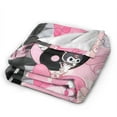 thumbnail image 2 of Kuromi Blanket, Anime Throw Blanket For Couch Sofa Bed, Soft Cozy Lightweight Warm Flannel Blanket, Home Decor, Anime Gifts For Boys Girls Kids Teens, 50"X40", 2 of 9