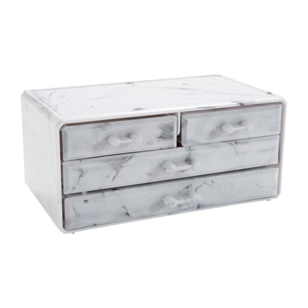 Simplify 3 Tier Cosmetic and Jewelry Chest in Marble