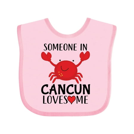 

Inktastic Someone In Cancun Loves Me Gift Baby Boy or Baby Girl Bib