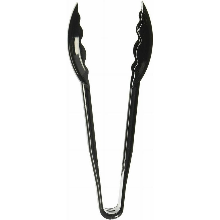 Winco Utility Tong with Rubber Tip and Locking Clip, 9-Inch, 9 In (1-Pack),  Stainless Steel