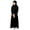 Black, variant on Girls Maxi Dress FullāCoverage Long Sleeve Dress Kids Loose Fit Solid Elegant Casual IslamicāInspired Dresses with Hijab