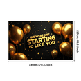 thumbnail image 1 of Black Background Banner with Golden Balloons Stars and Ribbons We Just Starting to Like You Party Decorations Backdrop for Celebrations Events Gatherings Parties, 1 of 4