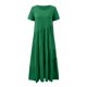 thumbnail image 4 of Gibobby Vestido largo de verano para mujer Vestido maxi bohemio de manga corta con estampado floral de verano para mujer(Verde,XL), 4 of 5