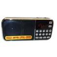 thumbnail image 1 of L-088AM Dual Band Rechargeable Portable Mini Pocket Digital Auto Scan AM FM Radio Receiver with MP3 Music Audio Player Speaker,1* music speaker,black, 1 of 6