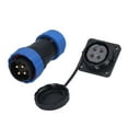 thumbnail image 3 of Waterproof Connector Square 4 Holes IP68 Aviation Power Socket 380V 45A for Cable Wire SP284 Pin, 3 of 7