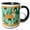 Black/White, variant on 3drose, Geometric Elegance Underscores These Mid-century Corgis, 11oz Two-tone Green Mug