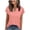 Pink, variant on Turilly Trendy Solid V Neck T-Shirt for Women Women's Relaxed Fit Short Sleeve Soft Fabric Casual Daily Top