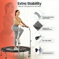 thumbnail image 4 of BCAN 40" Foldable Trampoline, Fitness Rebounder with Adjustable Foam Handle, Exercise Trampoline for Adults/kids Indoor/Garden Workout Max Load 330lbs, 4 of 6
