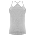 thumbnail image 2 of YONGHS Kids Girls Dance Tank Tops Spaghetti Strap Racerback Gymnastic Yoga Shirts Camisole Undershirts Gray 2-3, 2 of 7