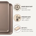 thumbnail image 6 of Nonstick Baking Sheet Set of 2 | PFOA & BPA Free Carbon Steel Cookie Sheets & Jelly Roll Pan | 15x10 Inch Non Toxic Oven Trays, 6 of 7