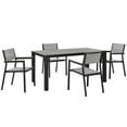 thumbnail image 2 of Modway Maine 5 Piece Outdoor Patio Dining Set in Brown Gray, 2 of 7