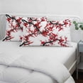 thumbnail image 4 of Red Plum Throw Pillow Covers, Nature Flowers Branches Chinese Painting Soft Breathable Pillow Cases with Invisible Zipper for Sleeping, Small Pillowcases for Couch Bed Sofa Chair 16x24 Inches, 4 of 9