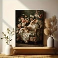 thumbnail image 6 of Floral Armchair Reading Rabbit Canvas Wall Art, Cottagecore Farmhouse Nursery Decor, 6 of 8