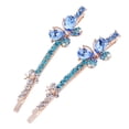 thumbnail image 6 of Anvazise 2Pcs Fashion Butterfly Hair Pin Fringe Hairclip Women Rhinestone Jewelry Gift White, 6 of 9