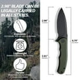thumbnail image 4 of CIVIVI Mini Praxis Folding Pocket Knife, 2.98" D2 Steel Blade G10 Handle Small EDC Knife with Pocket Clip for Men Women, Sharp Camping Survival Hiking Knives C18026C-1, 4 of 9