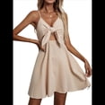 thumbnail image 2 of Vestido de Algodón con Tirantes para Mujer, Falda Corta Informal de Moda Albaricoque S, 2 of 10
