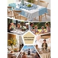 thumbnail image 5 of Navy Blue Coastal Table Cloth, Turquoise Coral Ocean Modern Sea Waterproof Tablecloth for Rectangle Tables, Reusable Washable Fabric Table Cover for Restaurant Kitchen Dining Tables 52"x70", 5 of 6