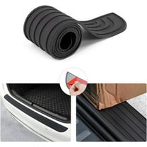 Car Rear Bumper Protector Guard - Anti-Scratch, Non-Slip, 35.4 in Black Rubber Accessory