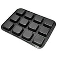 thumbnail image 6 of Amonsee Mini Loaf Baking Pans 12 Cavity Brownie Baking Pan Carbon Steel Muffin Bakeware Cupcake Bread Divider Mold,Mini Loaf Pans for Baking Bread, 6 of 8