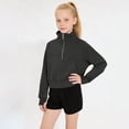 thumbnail image 2 of BLVB Girls Half Zip Sweatshirt Fleece Pullover Sweatshirts Fall Winter Clothes for Teen Girls Thumb Hole for 5-14 Years, 2 of 6