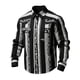 thumbnail image 2 of Ceisia Men's Loose Fit Vintage Vine Stripe Print Long Sleeve Cotton Shirt Black S Gifts, 2 of 3