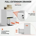 thumbnail image 6 of Kooyon White 2 Drawer Lockable Vertical File Cabinet, Metal Home Office Filing Cabinet, Fits Legal/Letter/A4-Assembly Required, 6 of 10