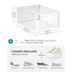 thumbnail image 4 of SONGMICS Cajas de Zapatos Plástico, Juego de 18 Organizadores de Almacenamiento, Caja Zapatero Plástico Plegable y Apilable para Zapatillas hasta talla 44, Transparente y Blanco, 4 of 6