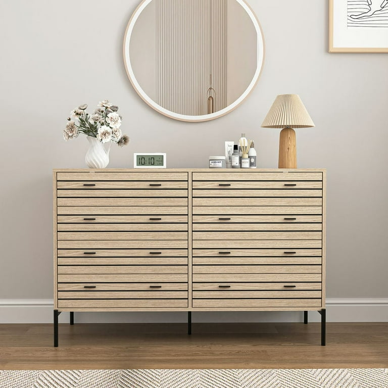 knee length dresses for ladies Benjara 6 Drawer Wooden Dresser with Metal Hairpin Legs, White and Gold main image 0