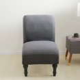 thumbnail image 2 of Moonsaad Stretch Textured Grid Armless Wing Back Chair Slipcover, Spandex Chair Protector Cover Seat Cover, Size: L, 2 of 8