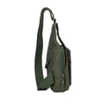 thumbnail image 3 of PULLIMORE Canvas Sling Bag Chest Pack Casual Lightweight Crossbody Backpack for Travel Hiking Cycling (Green), 3 of 9