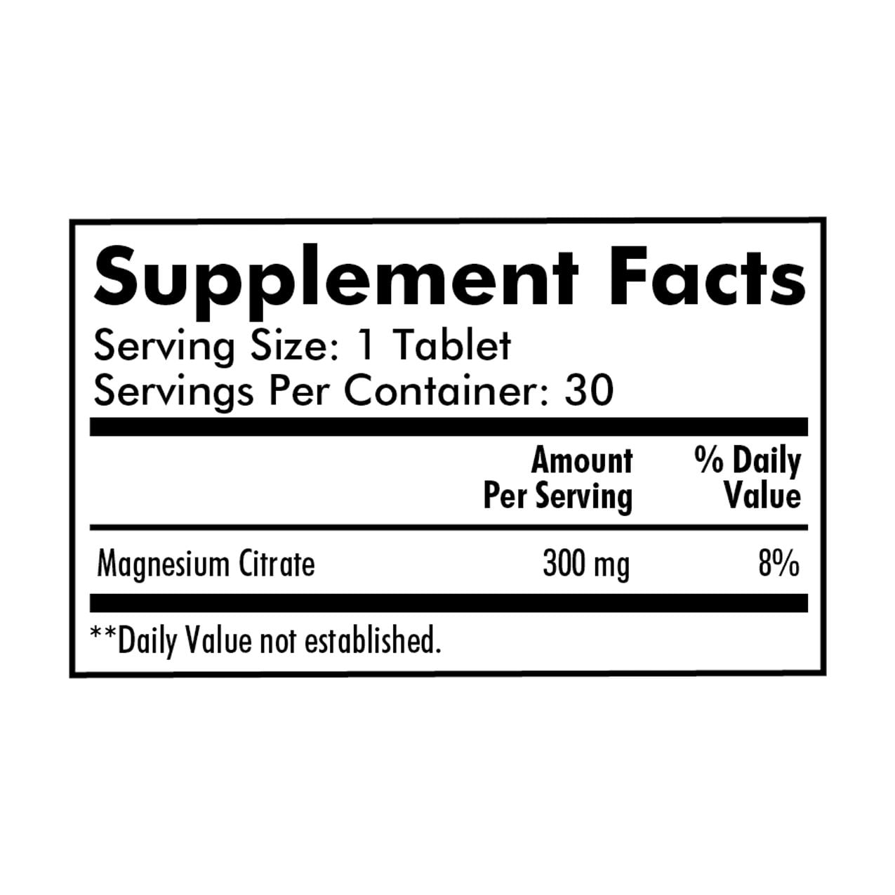 (3 pack) Santo Remedio Magnesium Tablets, Dietary Supplement, 300 mg, 30 Count, Mood and Inflammation Support