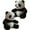 Black, variant on 2Pcs Panda Emotional Support Plush Toys, Healing on Demand Stuffed Animals Get a Hug Panda Bear Stress Relief for Anxiety Sleep Buddy Realistic Lifelike Pets Companion Gifts Washable