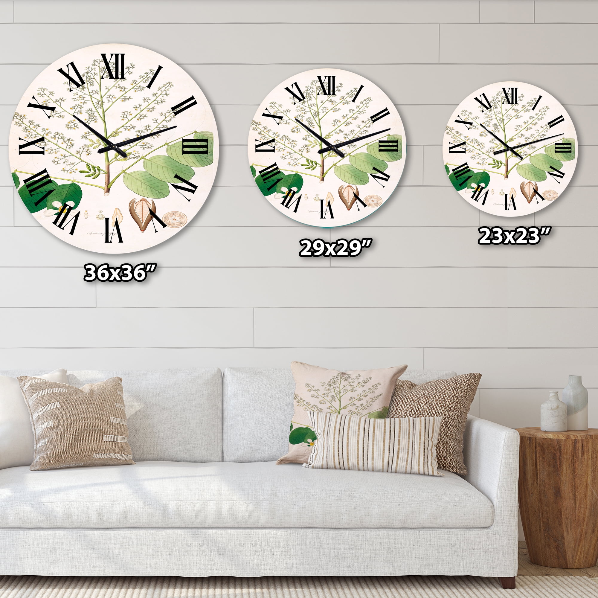 Designart 1 in Quartz Farmhouse Wall Clock