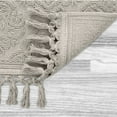 thumbnail image 3 of Jean Pierre Ricardo Cotton Fringe 17 x 31 in. Bath Rug, Light Grey, 3 of 9