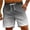 White, variant on Mens Shorts Trendy Gradient Color Drawstring Casual Shorts with Pockets Soft Loose Elastic Waist Beach Vacation Shorts