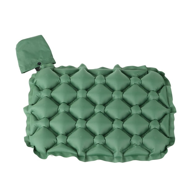 Cojín de asiento inflable almohadilla de asiento transpirable para picnics pisos deportes al aire libre Verde