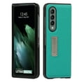 thumbnail image 5 of Galaxy Z Fold 3 5G Case, TECHCIRCLE Luxury Premium Genuine Leather Basic Protective Phone Case with Kickstand for Samsung Galaxy Z Fold 3 5G, Green, 5 of 6