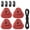 Red, variant on 4 Pack Bright Yellow PVC D-Ring Patch Kit with Bungee Cord, 304 Stainless Steel Triangle D-Ring Set, Deck Storage Expansion for Inflatable SUP Kayak Canoe (Yellow)