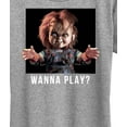 thumbnail image 3 of Chucky - Wanna Play - Womens Short Sleeve Graphic T-Shirt, 3 of 5