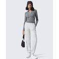 thumbnail image 6 of G4Free Flurrylux Cotton Fleece Lined Joggers for Women Elastic Waist Scrub Sweatpants Tapered Leg Track Pants, 6 of 7