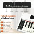 thumbnail image 2 of GLARRY Digital Piano Keyboard with Stand, Portable 88 keys Semi-Weighted Electric Piano with Pedal for Beginner, Bluetooth, Triple Pedals, Power Supply, 2 Speakers (White), 2 of 6