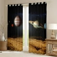 thumbnail image 2 of Space Theme Blackout Curtains Outer Space Curtains for Girls Boys Galaxy Window Curtains Solar System Bedroom Curtains Universe Themed Bedroom Decor Curtains for Teens Kids,2 Panels 38"Wx45"L, 2 of 5